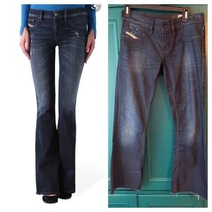 Diesel Livier Flare Jeans dark wash fading